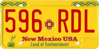 NM license plate 596RDL