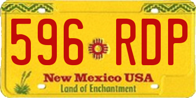 NM license plate 596RDP