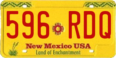 NM license plate 596RDQ