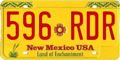 NM license plate 596RDR