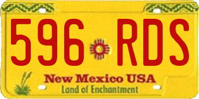 NM license plate 596RDS