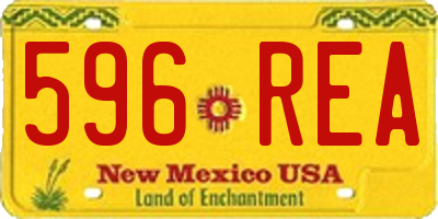 NM license plate 596REA