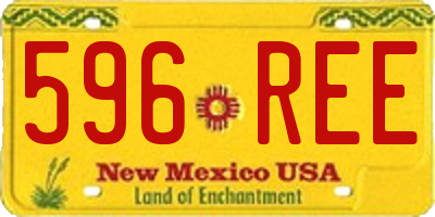 NM license plate 596REE