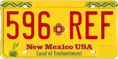 NM license plate 596REF
