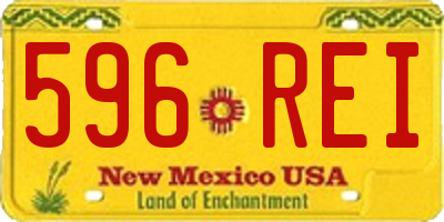 NM license plate 596REI