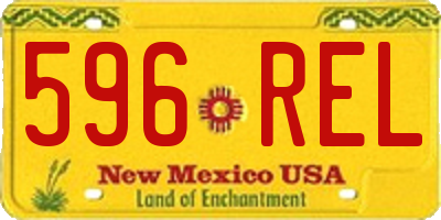 NM license plate 596REL