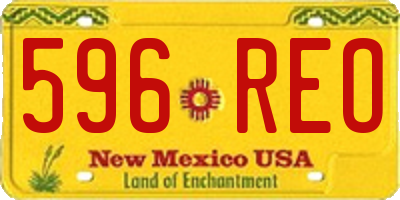NM license plate 596REO