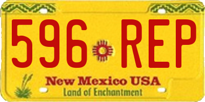 NM license plate 596REP