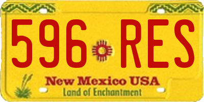 NM license plate 596RES