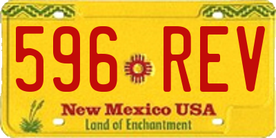 NM license plate 596REV
