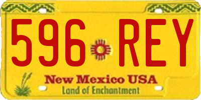 NM license plate 596REY