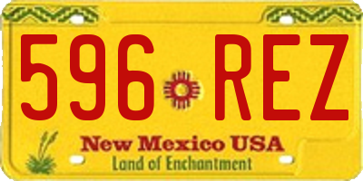 NM license plate 596REZ