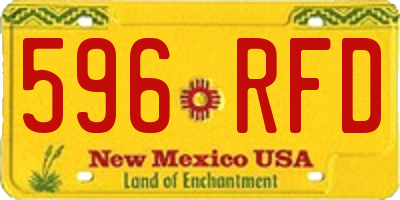 NM license plate 596RFD