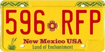 NM license plate 596RFP