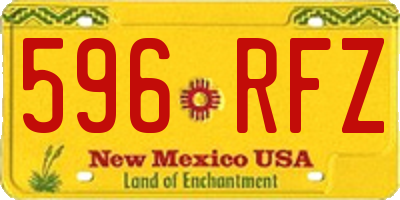 NM license plate 596RFZ