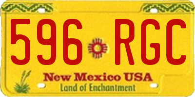 NM license plate 596RGC
