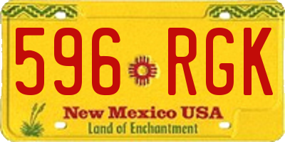 NM license plate 596RGK