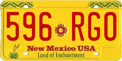 NM license plate 596RGO