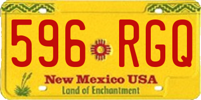 NM license plate 596RGQ