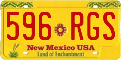 NM license plate 596RGS