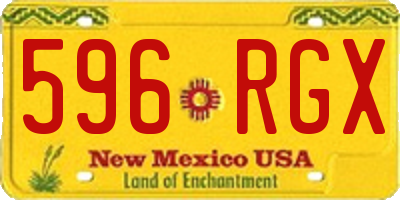 NM license plate 596RGX