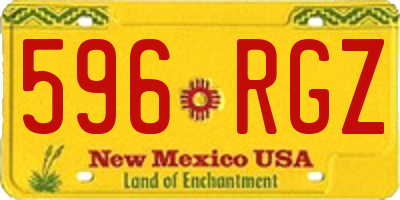 NM license plate 596RGZ