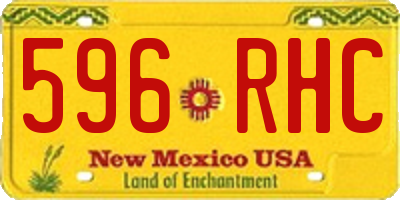NM license plate 596RHC