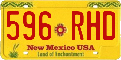 NM license plate 596RHD