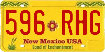 NM license plate 596RHG