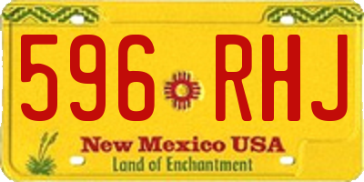 NM license plate 596RHJ