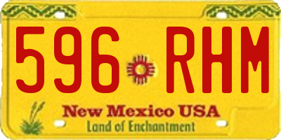 NM license plate 596RHM