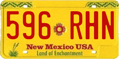 NM license plate 596RHN
