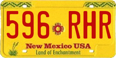 NM license plate 596RHR