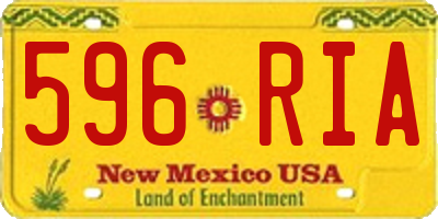 NM license plate 596RIA