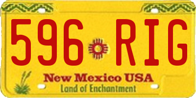NM license plate 596RIG