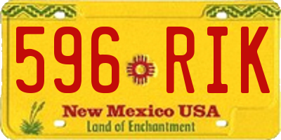NM license plate 596RIK