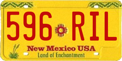 NM license plate 596RIL