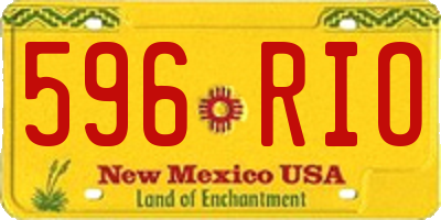 NM license plate 596RIO