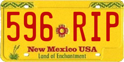 NM license plate 596RIP