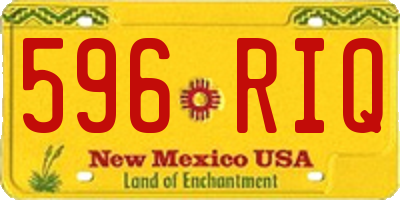 NM license plate 596RIQ