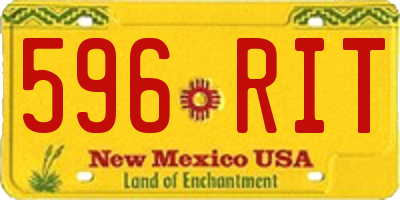 NM license plate 596RIT