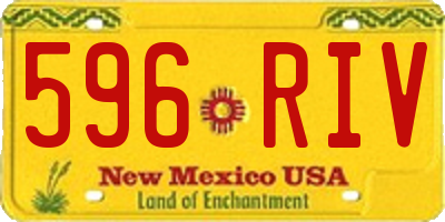 NM license plate 596RIV