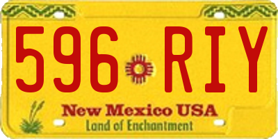 NM license plate 596RIY