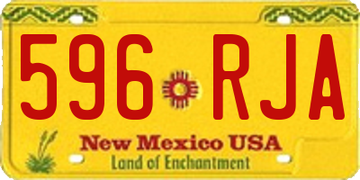 NM license plate 596RJA