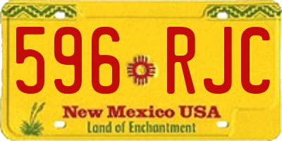 NM license plate 596RJC