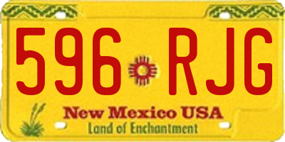 NM license plate 596RJG
