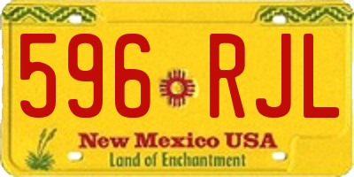 NM license plate 596RJL