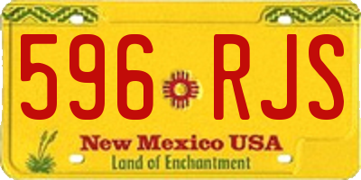 NM license plate 596RJS