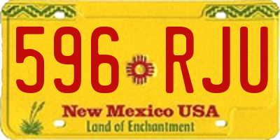 NM license plate 596RJU