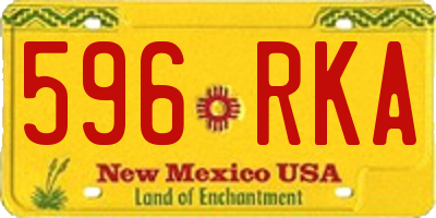 NM license plate 596RKA